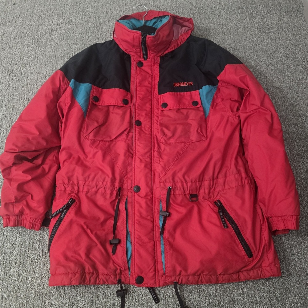 Obermeyer Tuckerman Vintage 80s Ski Jacket Mens M Colorblock Gorpcore